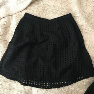 [Banana Republic] black eyelet skirt